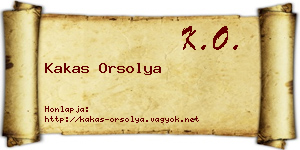 Kakas Orsolya névjegykártya