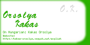 orsolya kakas business card